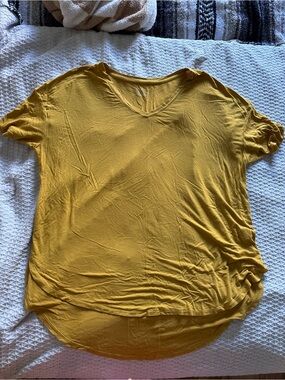Mustard V-Neck Women's Top